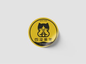 四溢果茶_LOGO設計_動物_貓咪_飲料-02